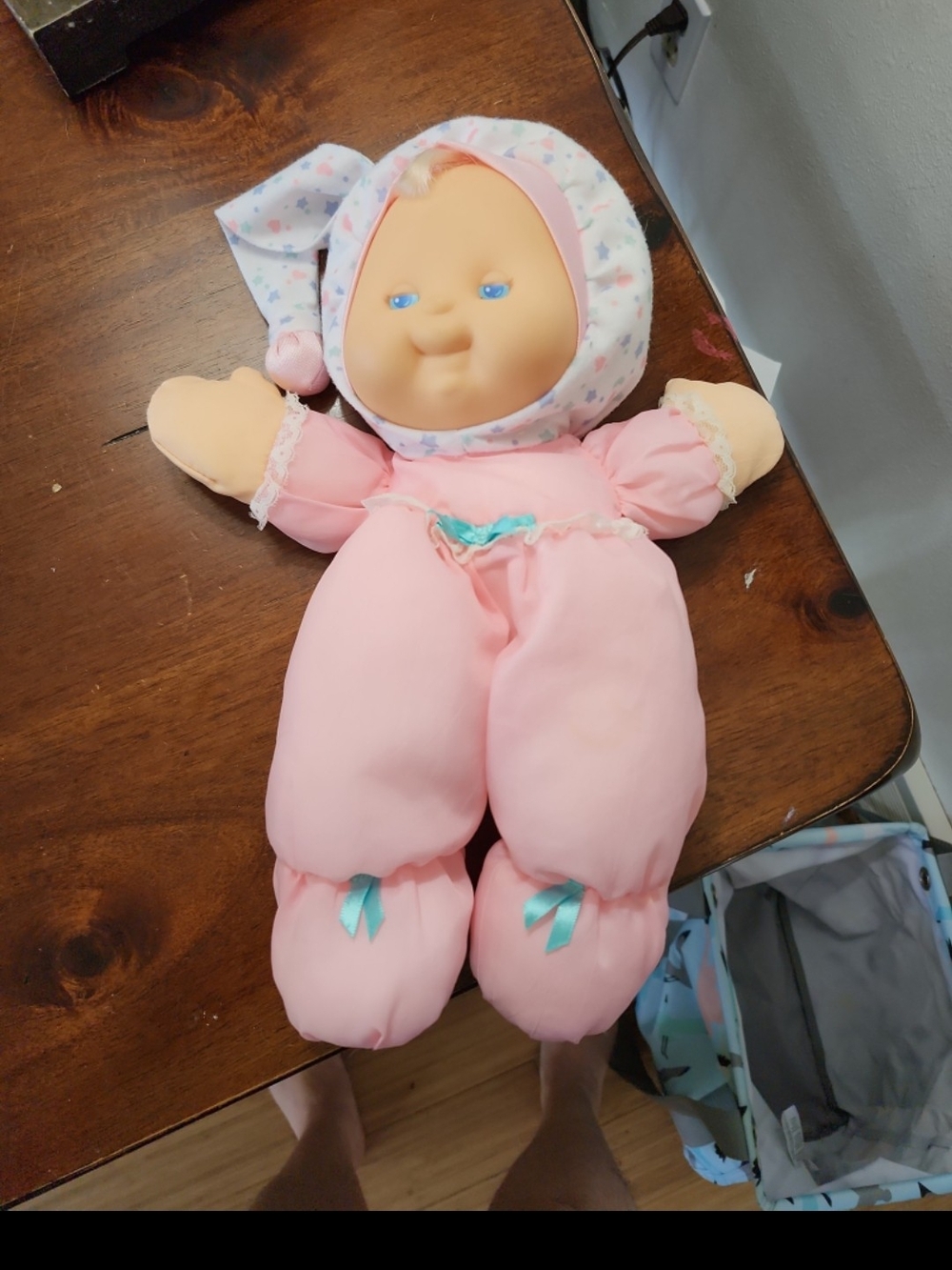Vintage Puffalump Kids Baby Doll Fisher Price pink 13" Soft no light stars 90s